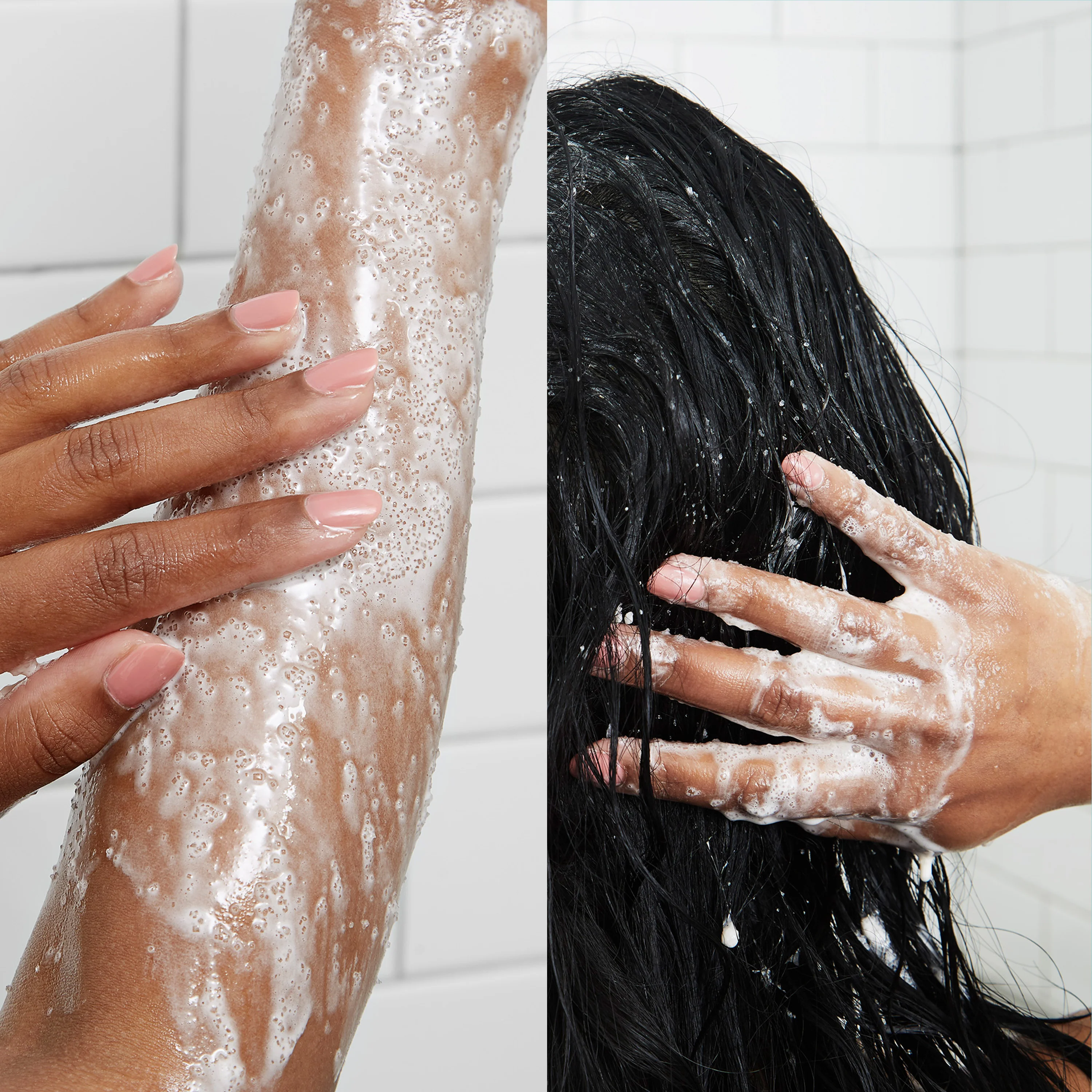 Sugar Scrub + Bubble Wash - For Scalp and Body - Image 3