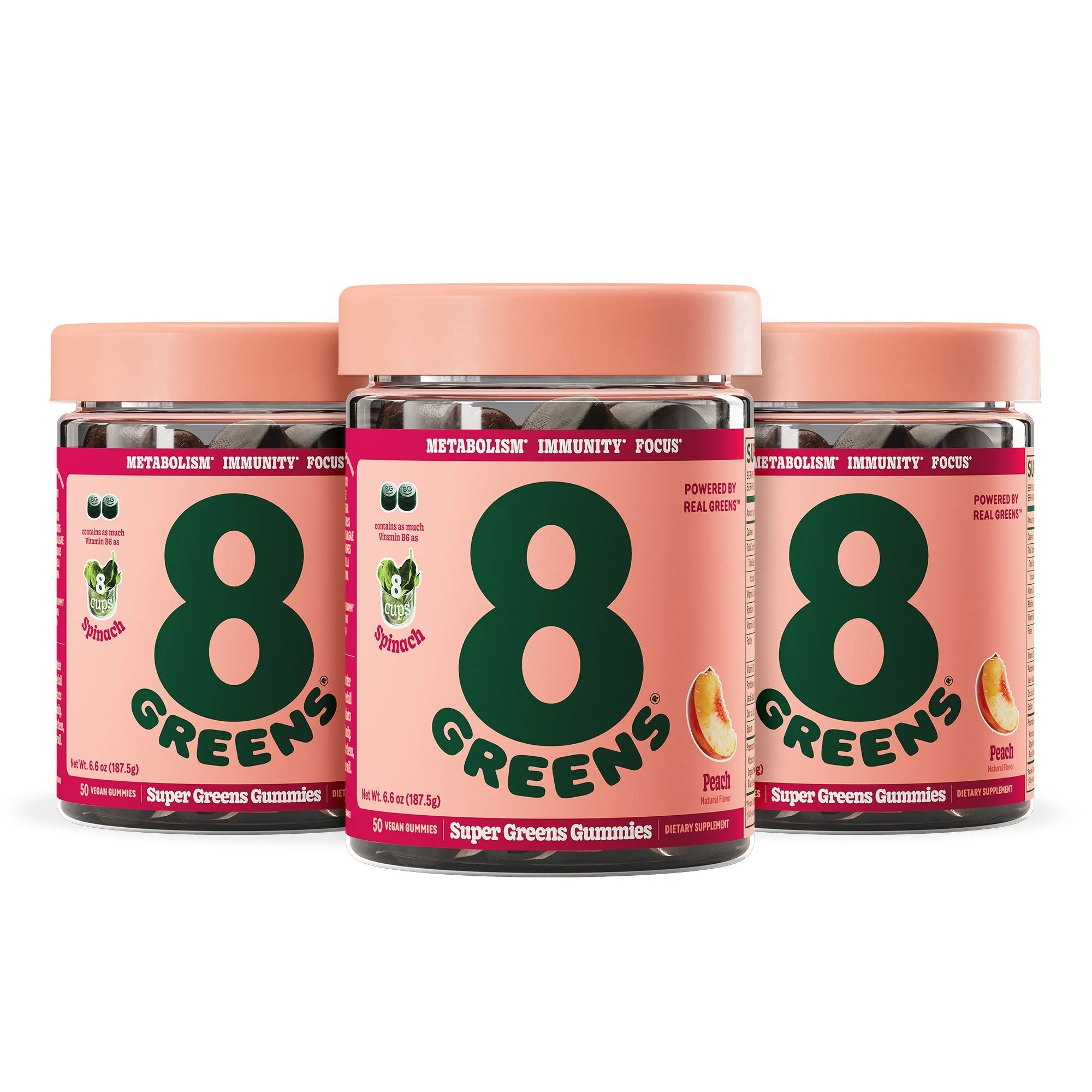 Super Greens Gummies - Peach - Image 13