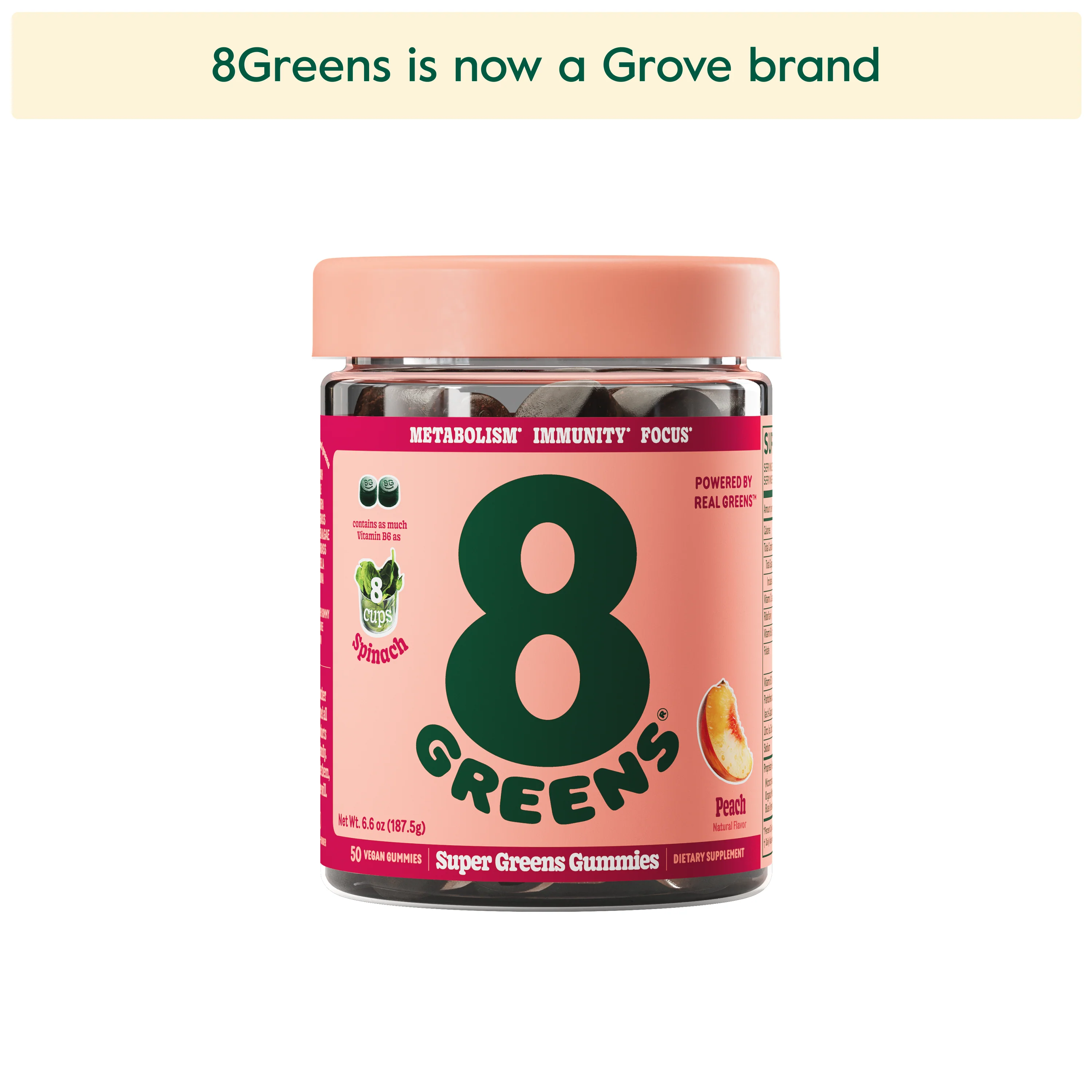 Super Greens Gummies - Peach - Image 3