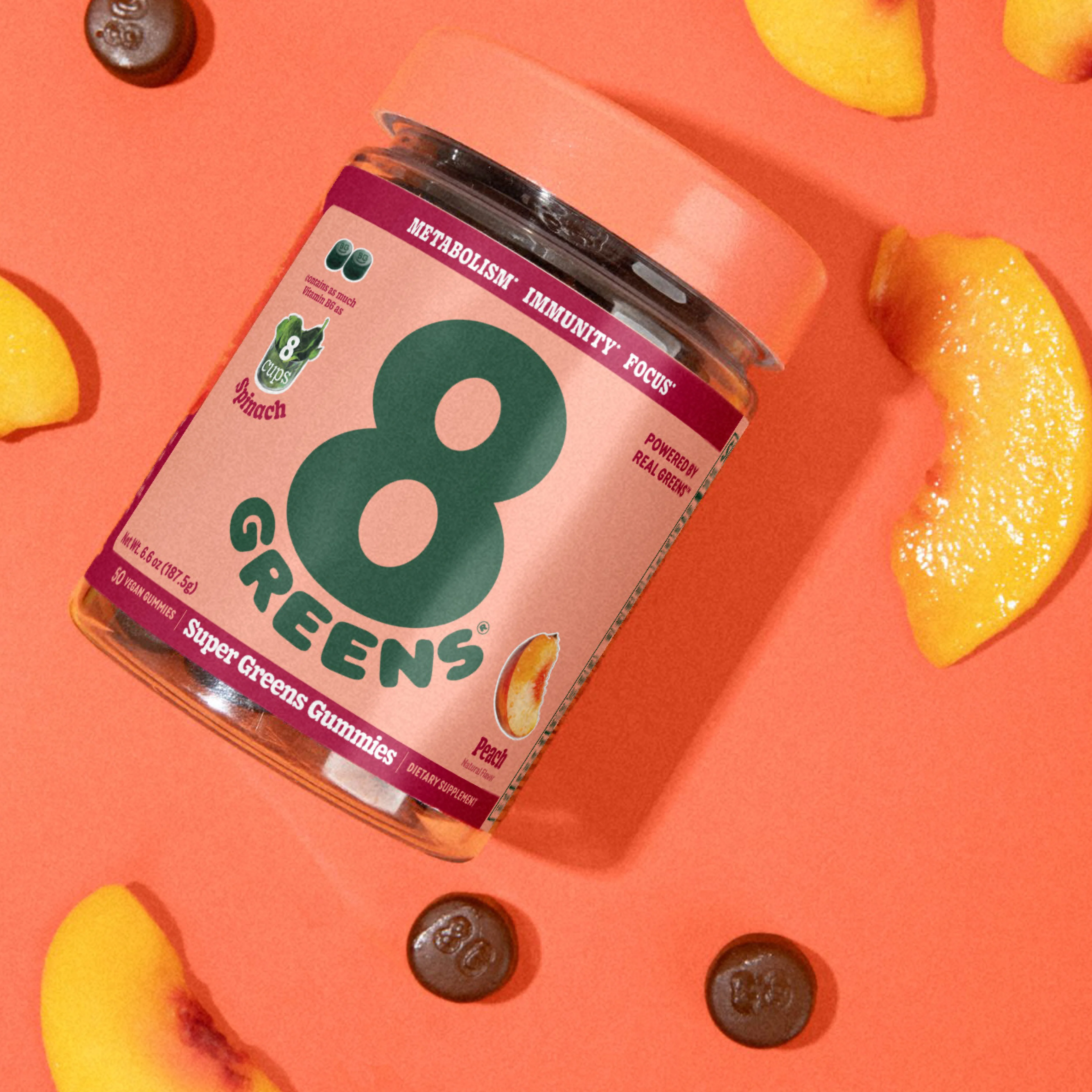 Super Greens Gummies - Peach - Image 6