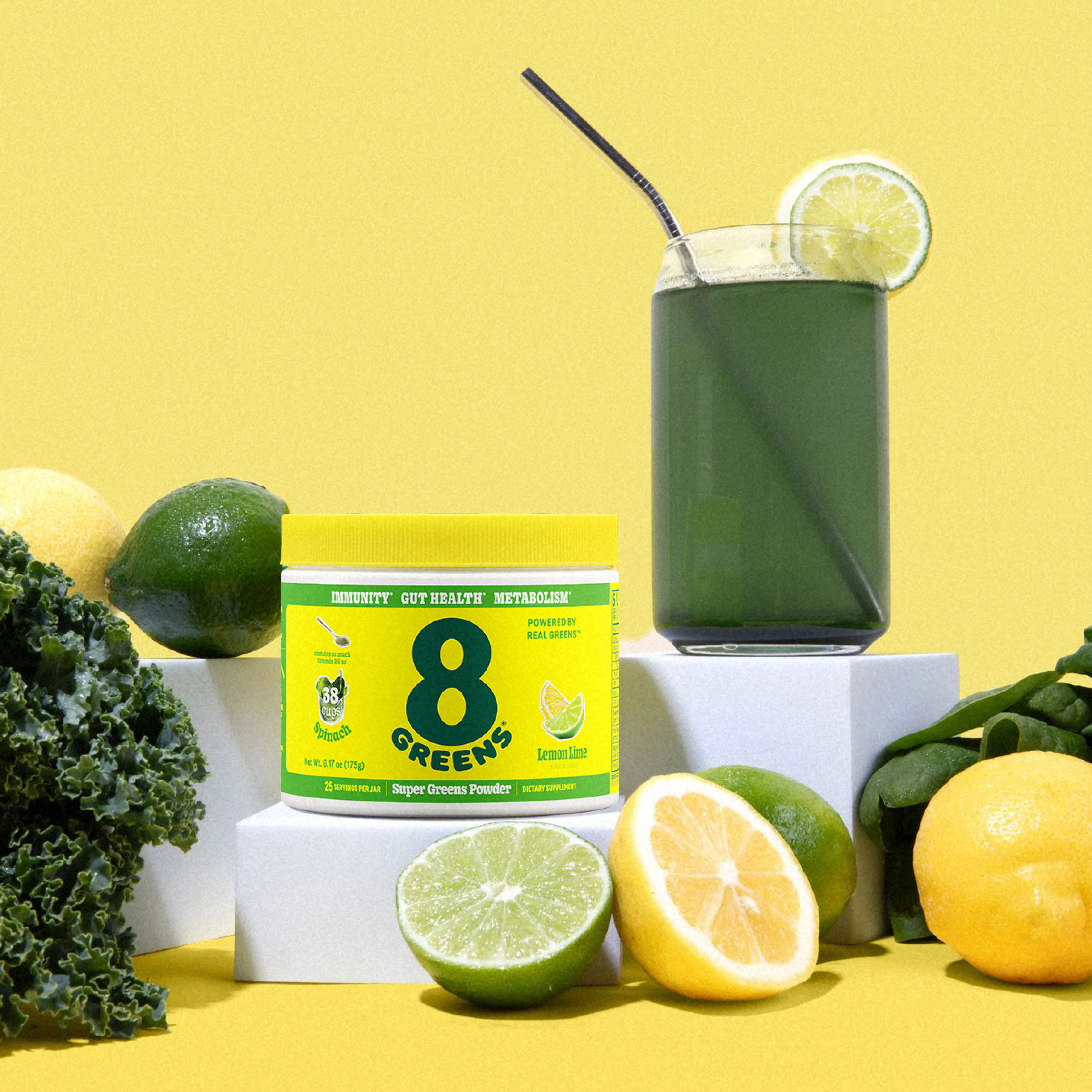 Super Greens Powder Tub - Lemon Lime - Image 6