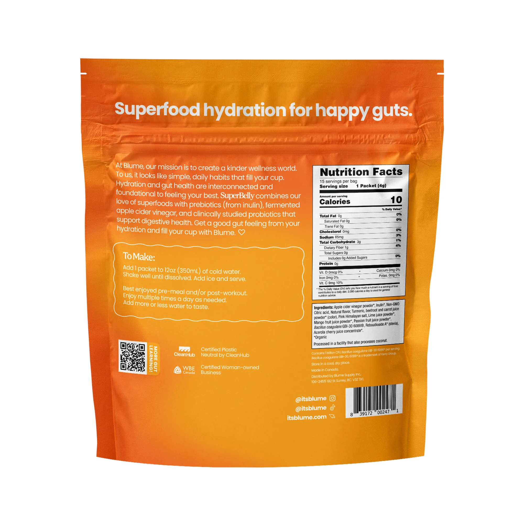 SuperBelly Gut-Building Hydration Drink Mix Powder Packets - Image 16