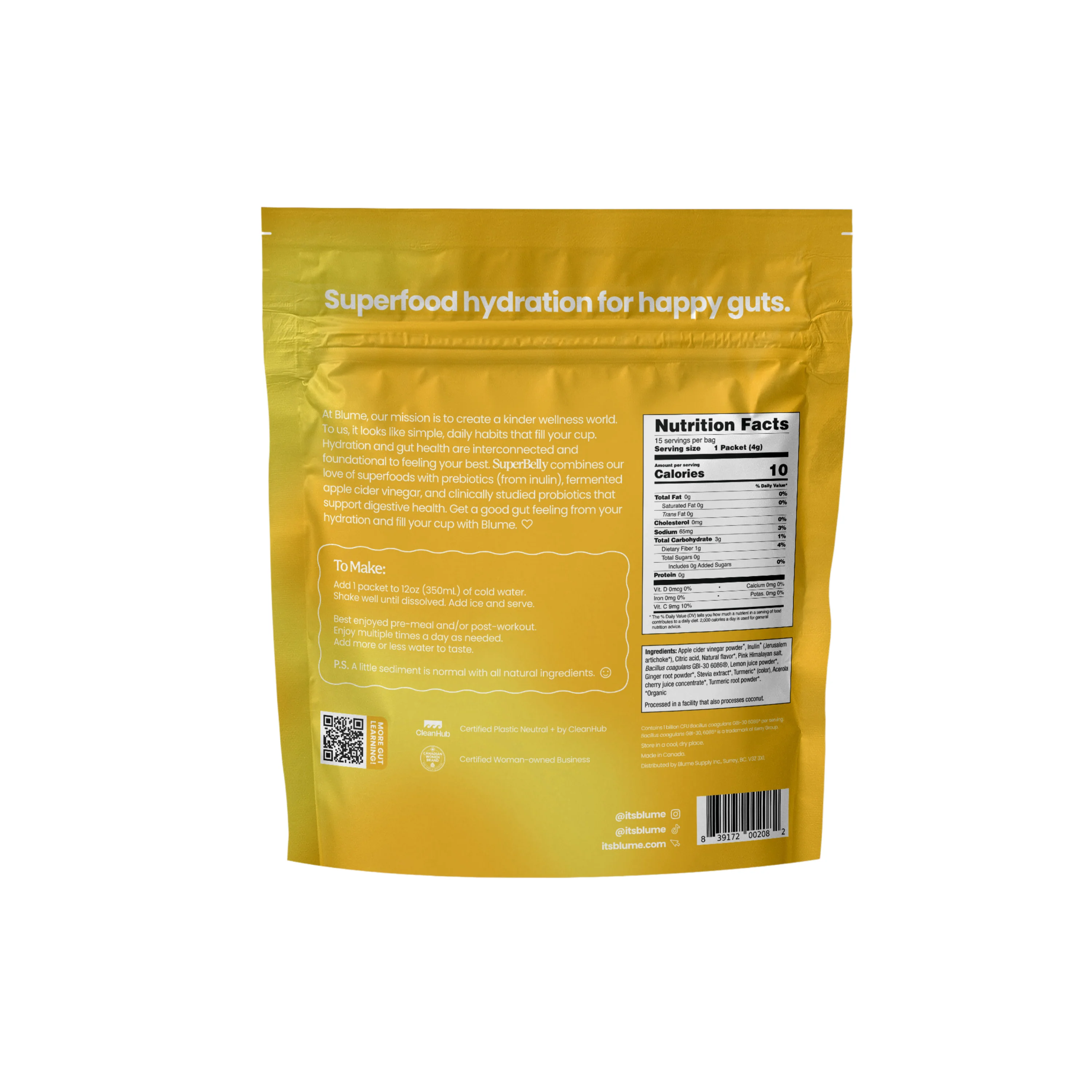 SuperBelly Gut-Building Hydration Drink Mix Powder Packets - Image 8