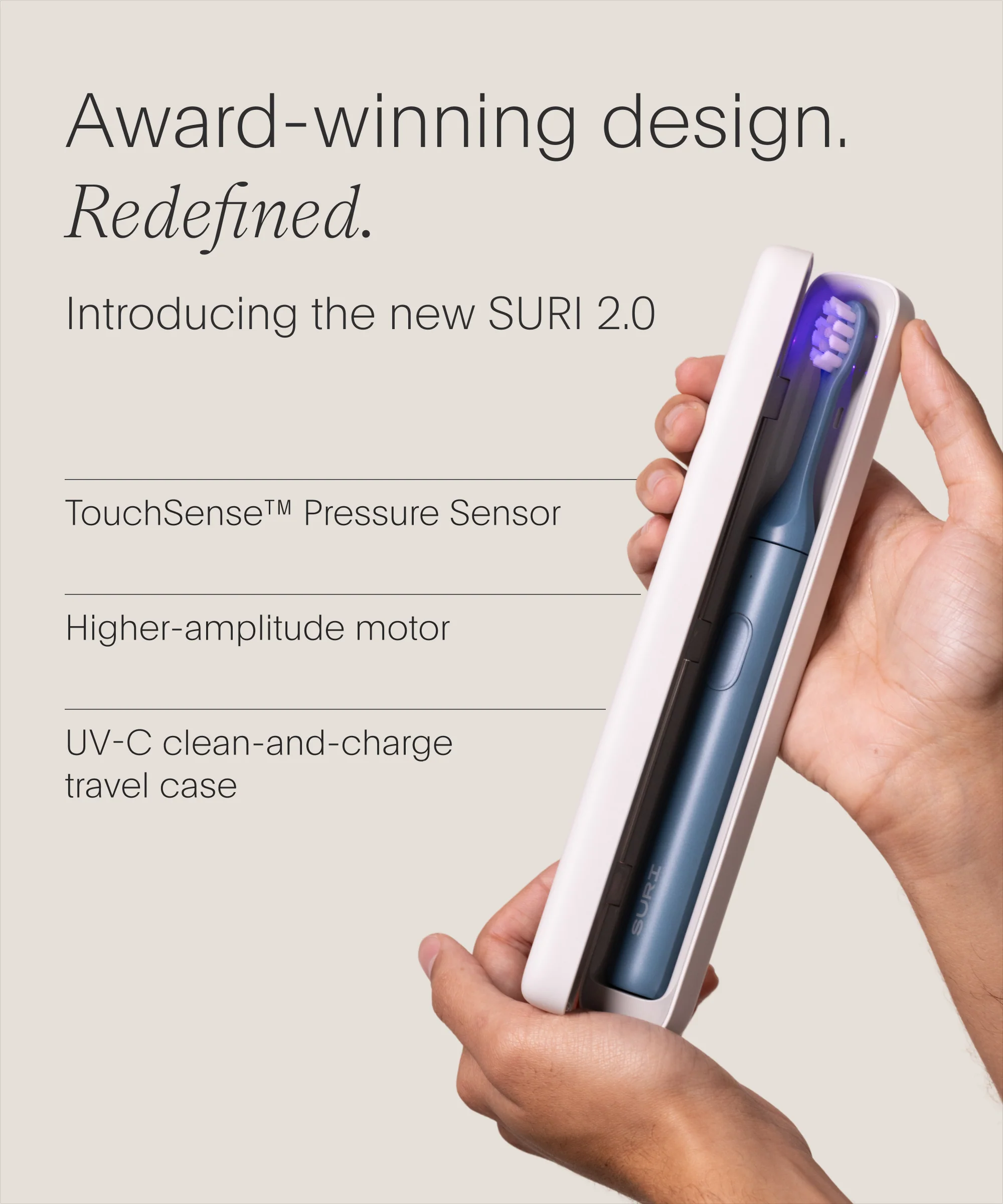 SURI 2.0 Sonic Toothbrush with UV Travel Case - Image 9