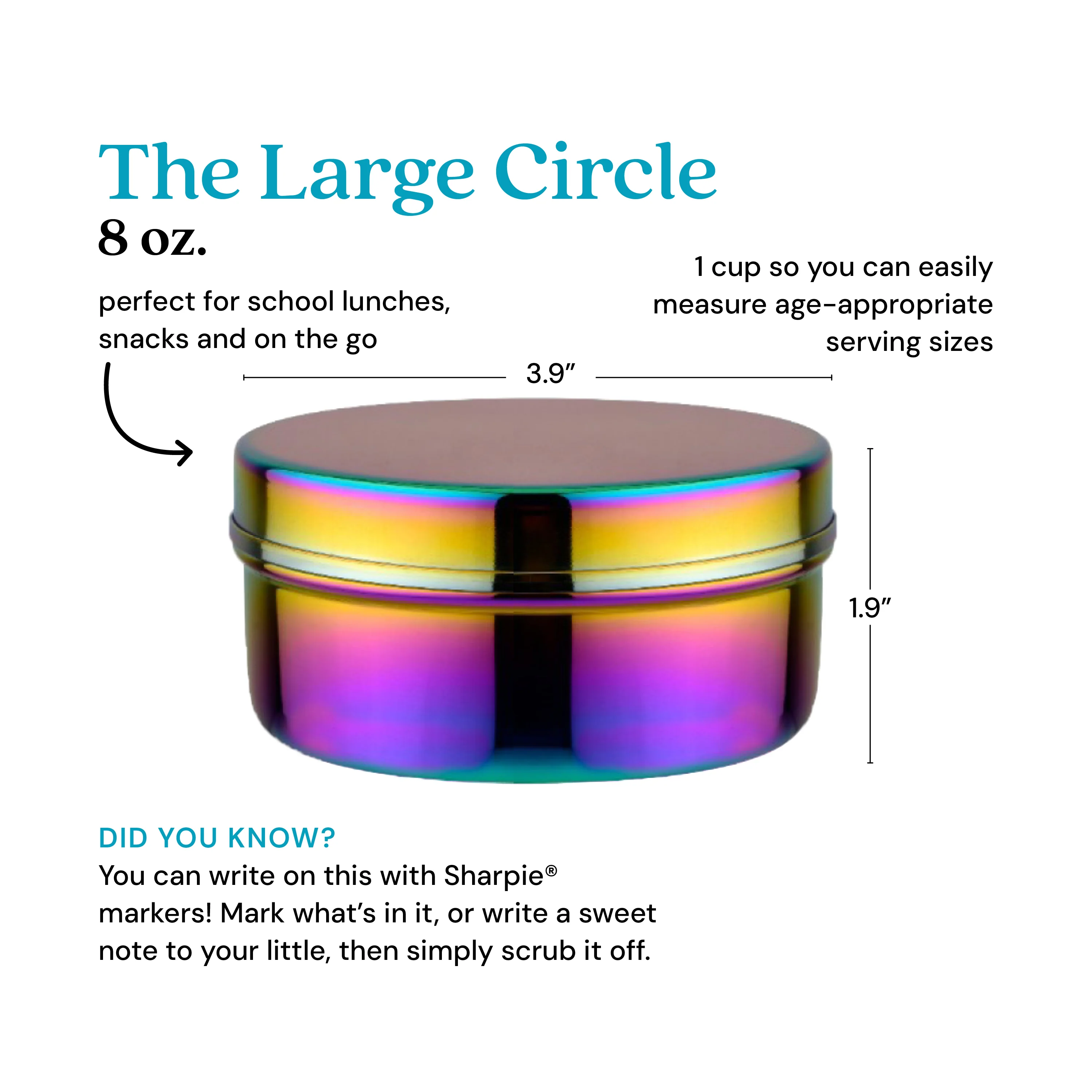 The Large Circle - Stainless Steel Food Storage Container - Image 6