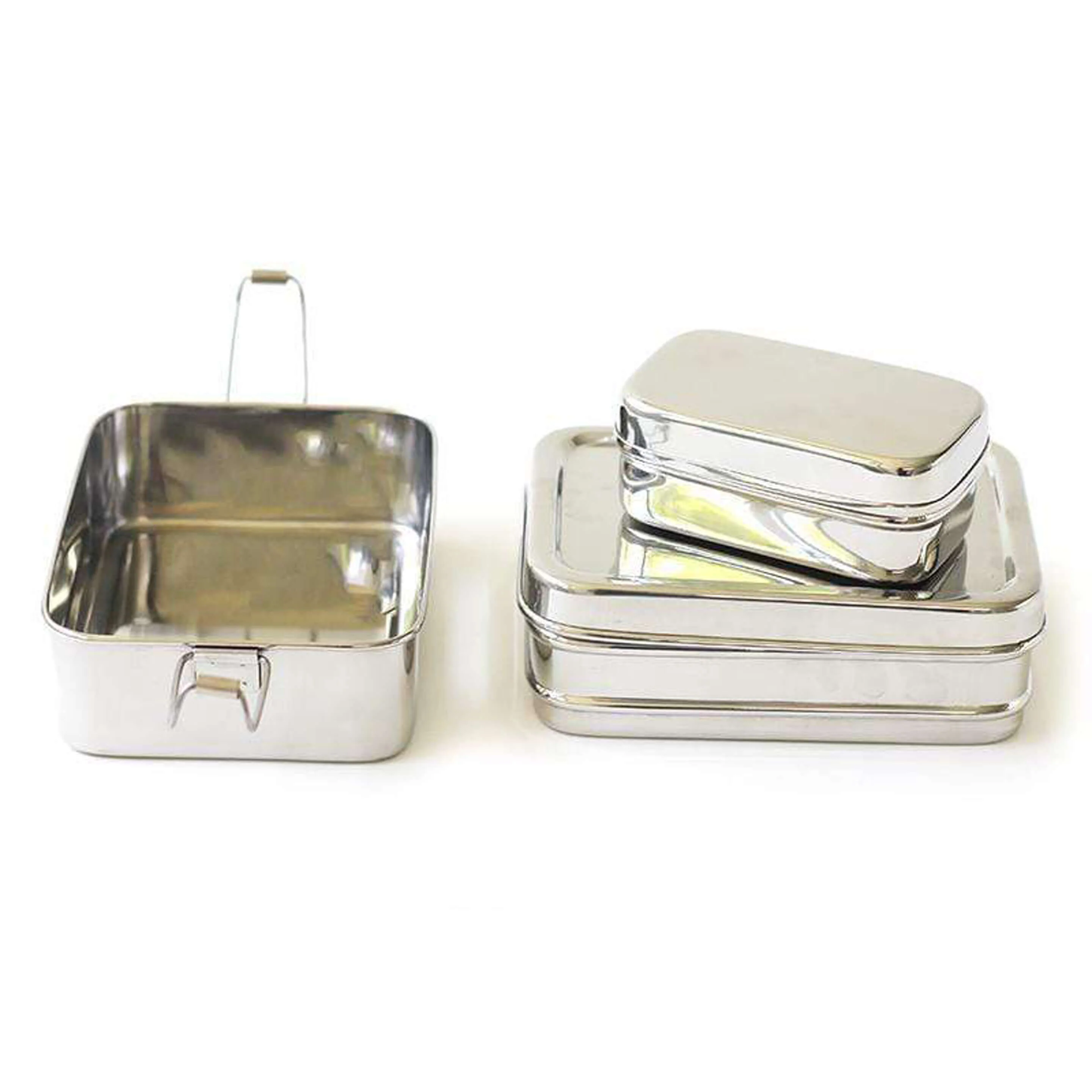 Three-in-One Classic Stainless Steel Lunch Box Set - Image 11