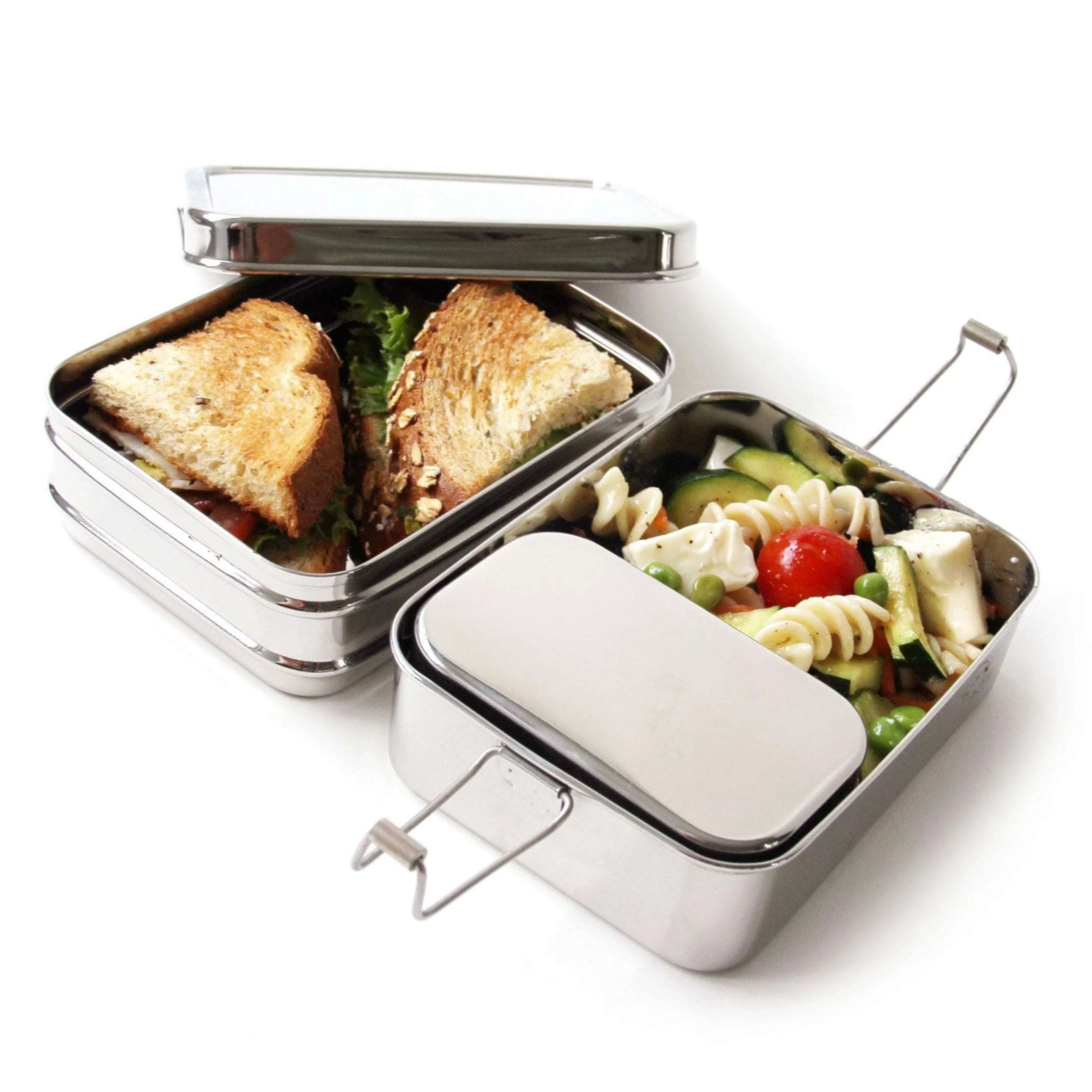 Three-in-One Classic Stainless Steel Lunch Box Set - Image 9