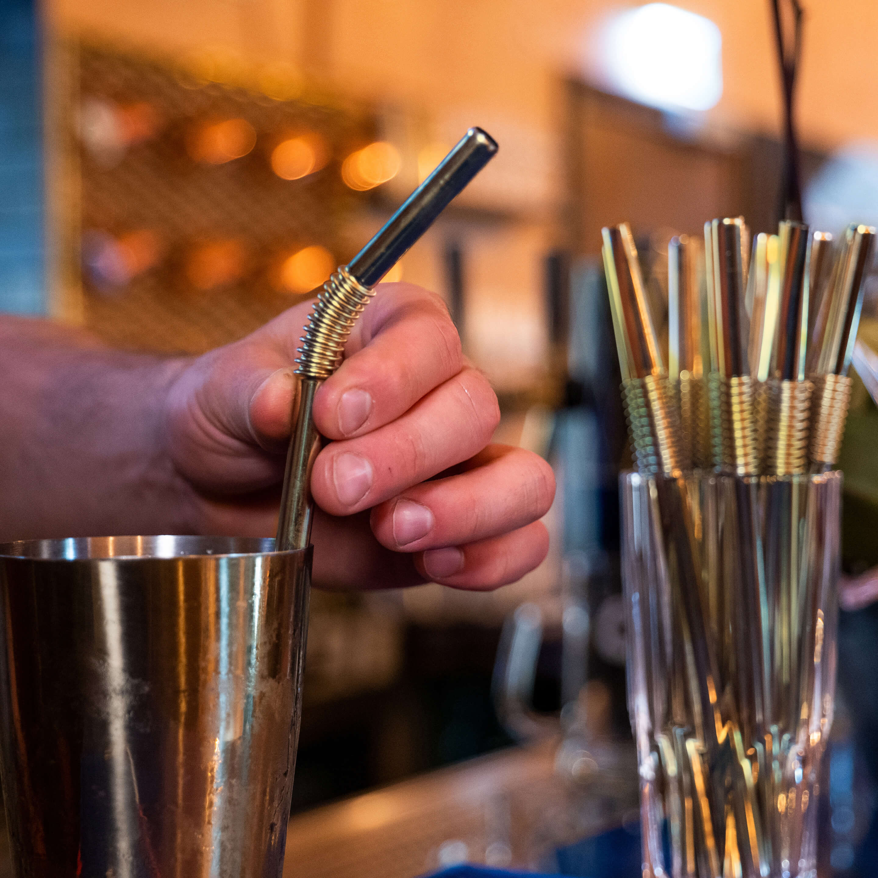 Turtleneck Stainless Steel Bendable Straw Set - Image 5