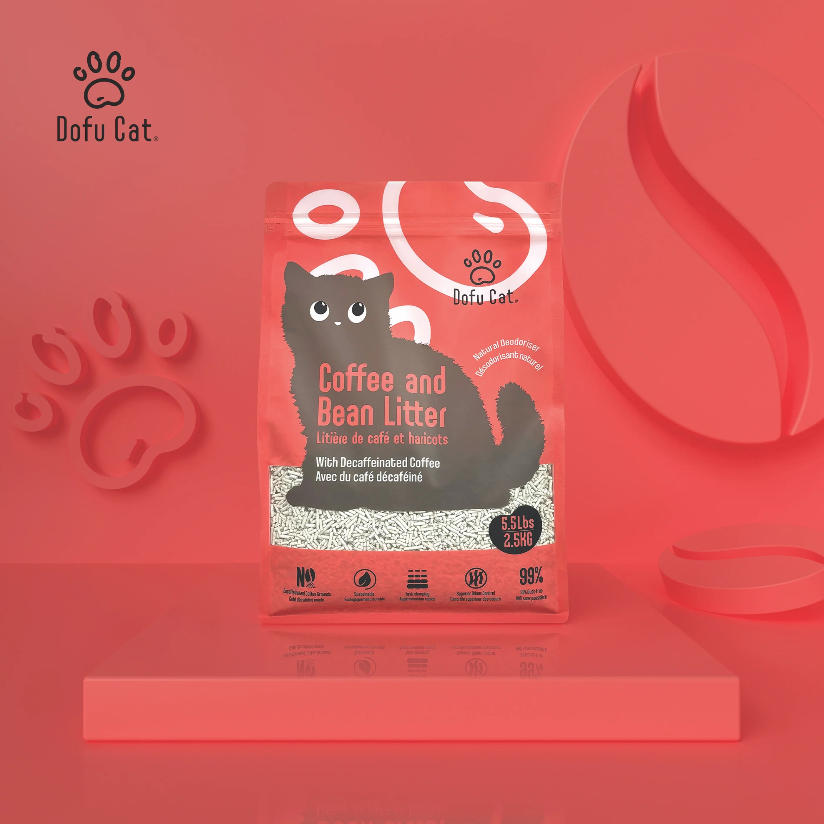 Upcycled Coffee and Bean Cat Litter - Image 3