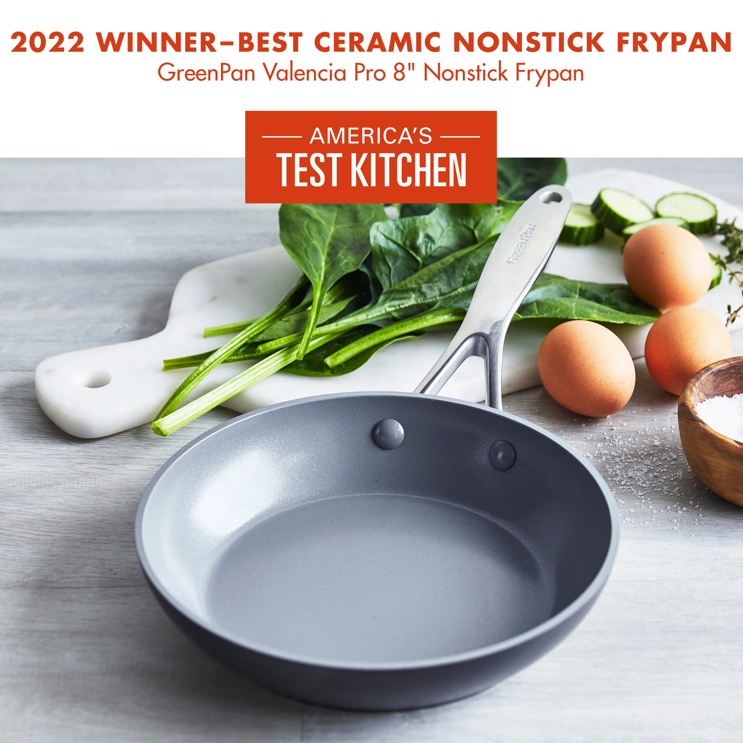 Valencia Pro Ceramic, Nonstick, Hard Anodized Fry Pan, 8" - Image 2
