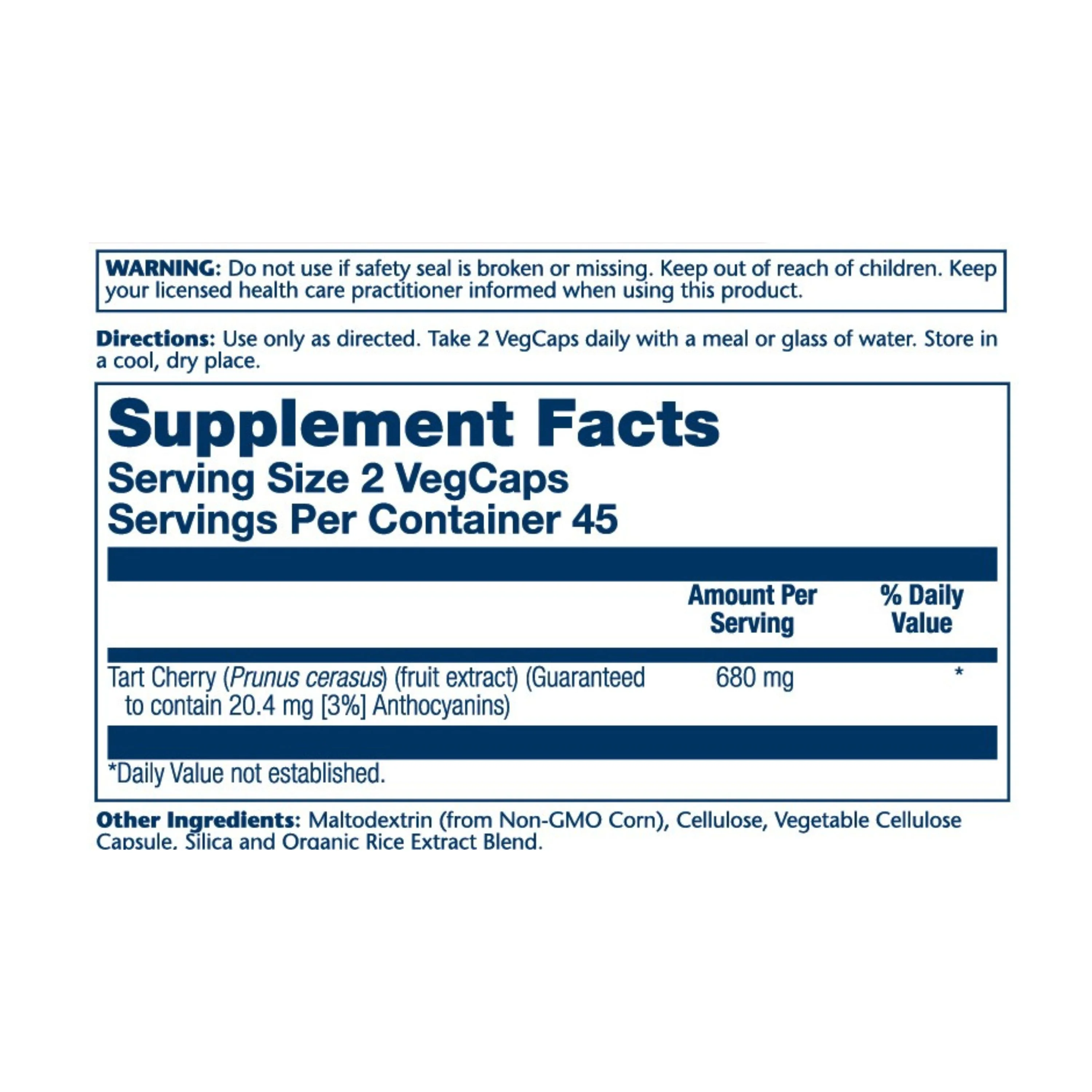 Triple Strength Vital Extracts Tart Cherry, 680 mg - Image 2