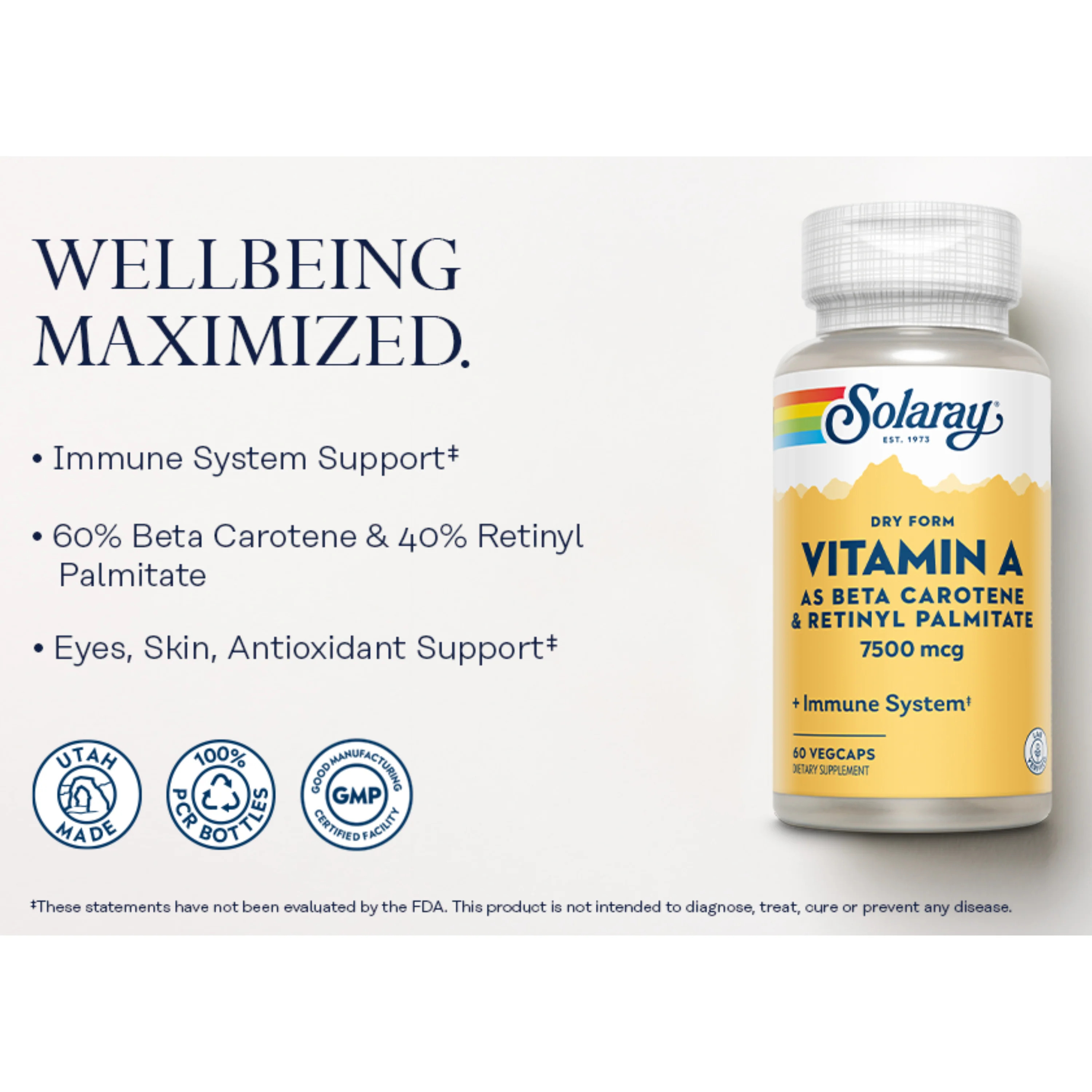 Vitamin A as Beta Carotene & Retinyl Palmitate, 7500 mcg - Image 5