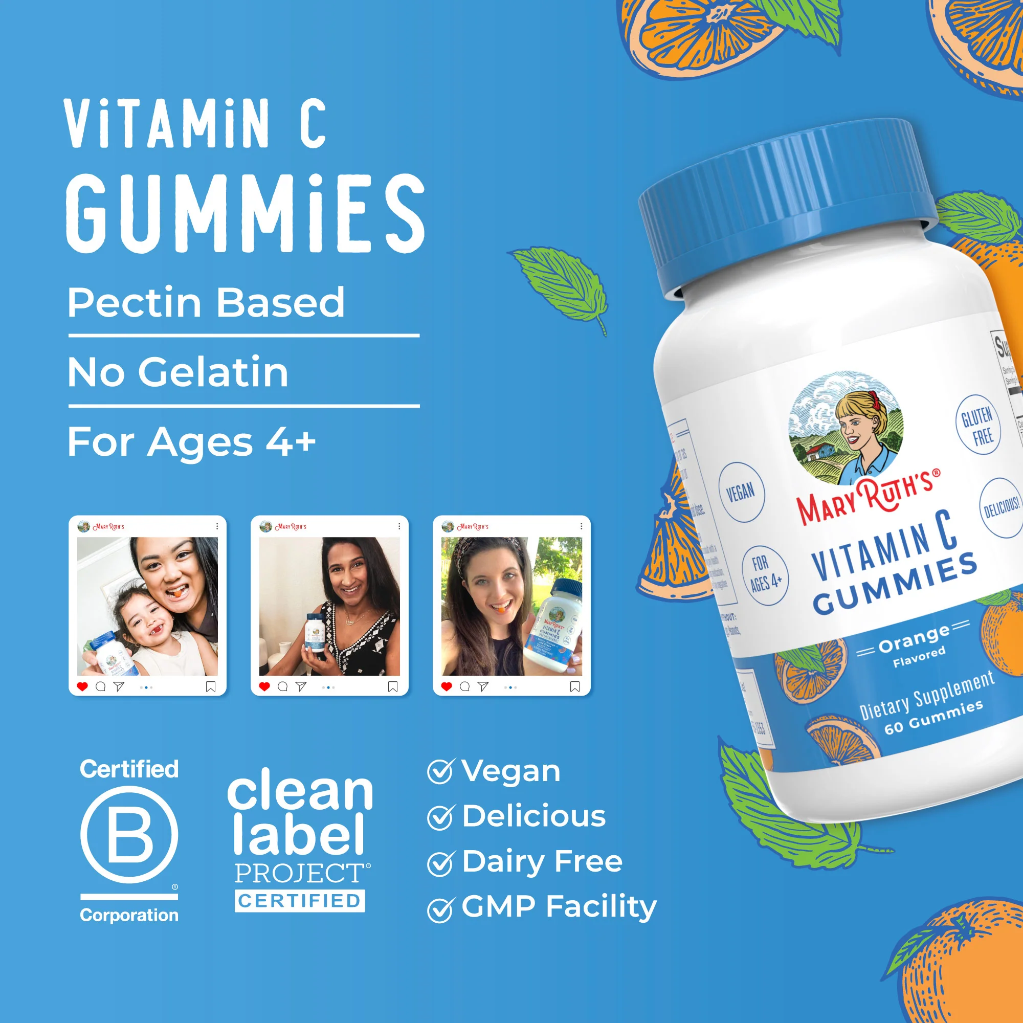 Vitamin C Gummies, Orange, 60 ct - Image 5
