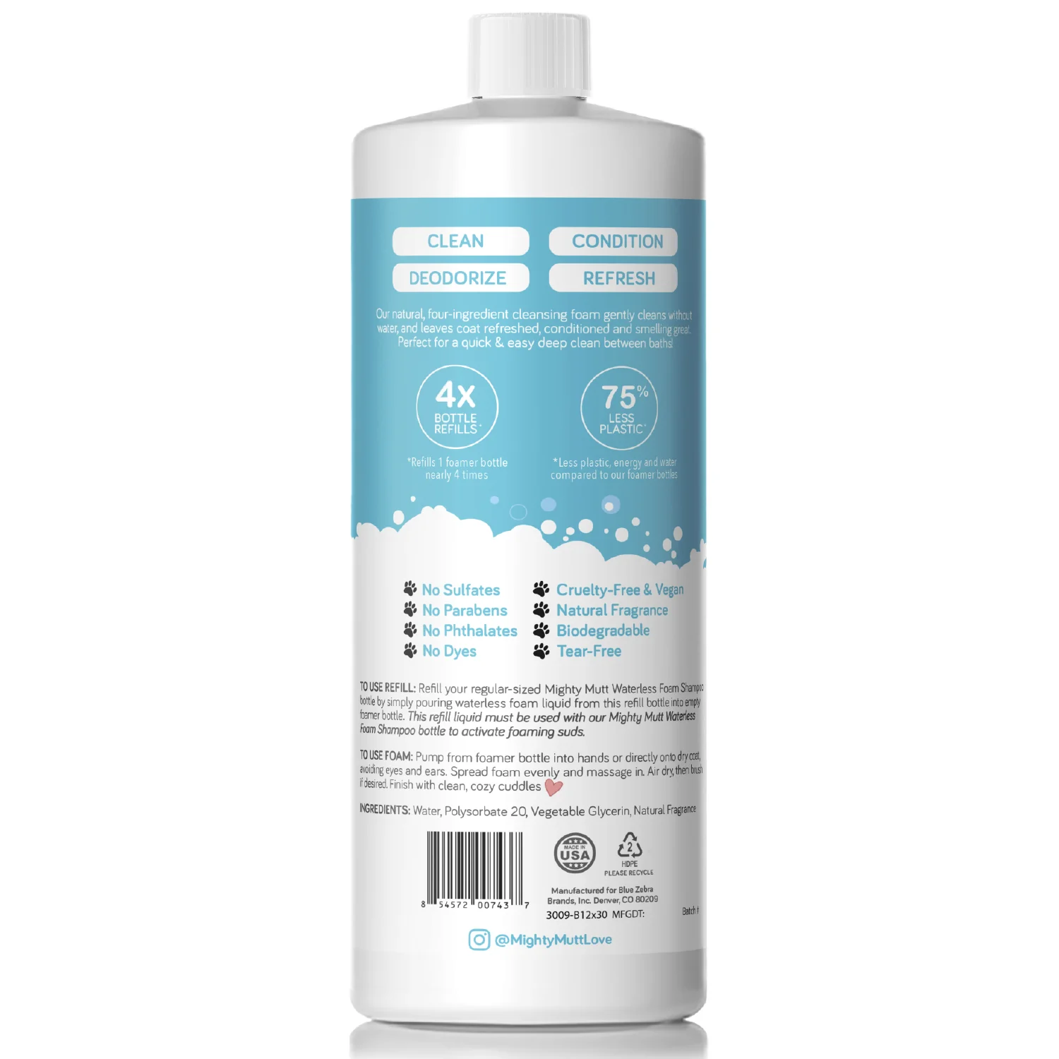 Waterless Foam Pet Shampoo Refill - Image 3