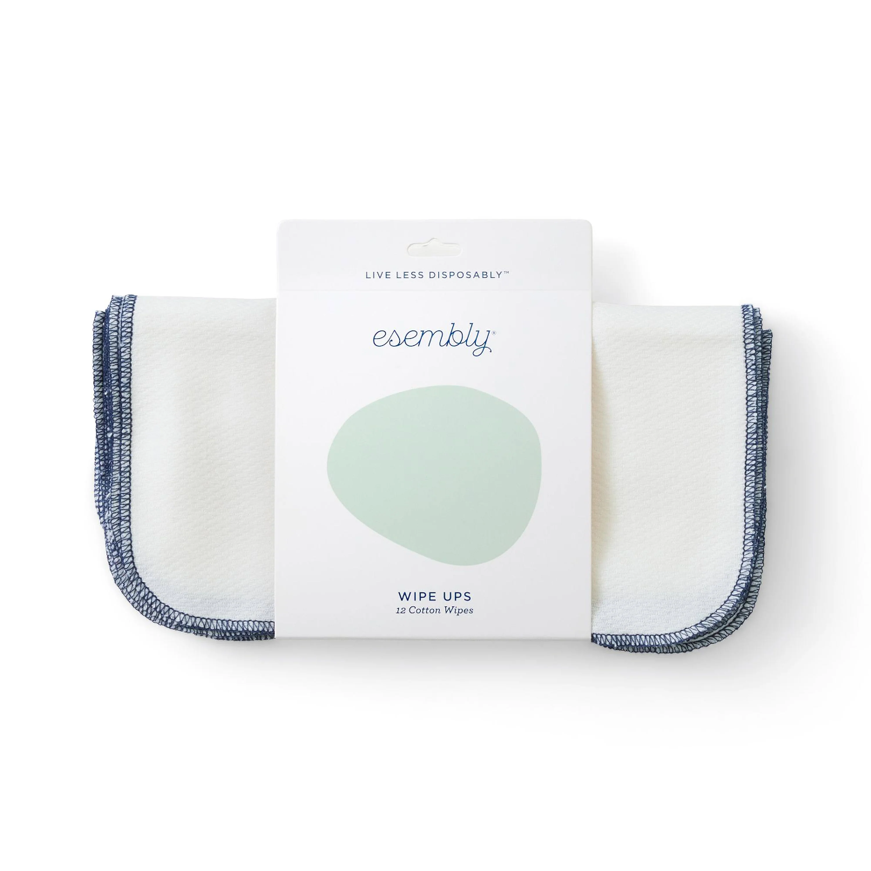 Reusable Baby and All Purpose Wipes, certified unbleached 100% Organic Cotton, 12 Wipes