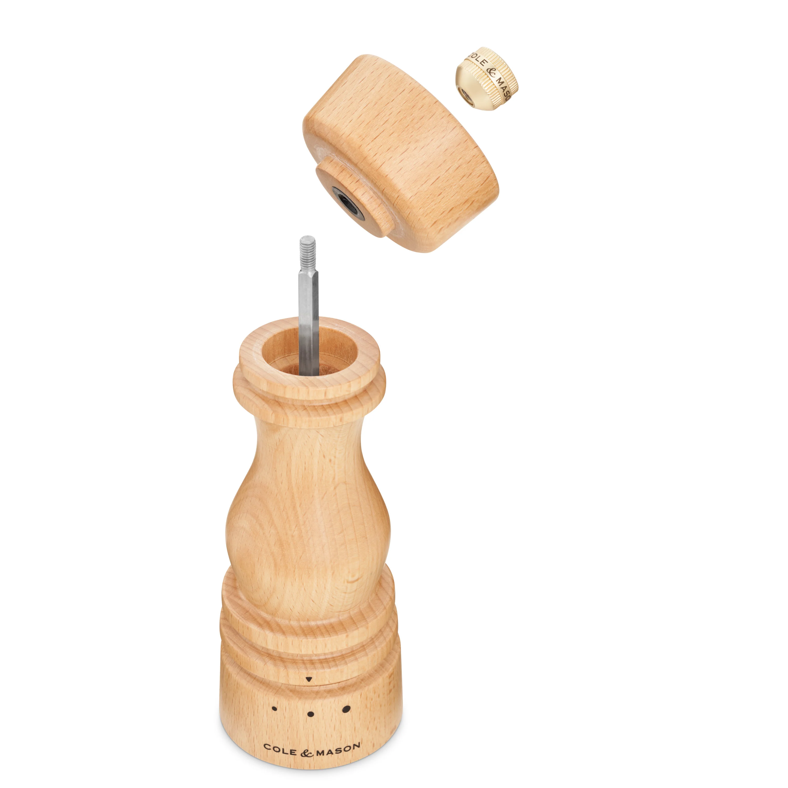 Wood Salt Grinder with Ceramic Grinding Mechanism - Image 4