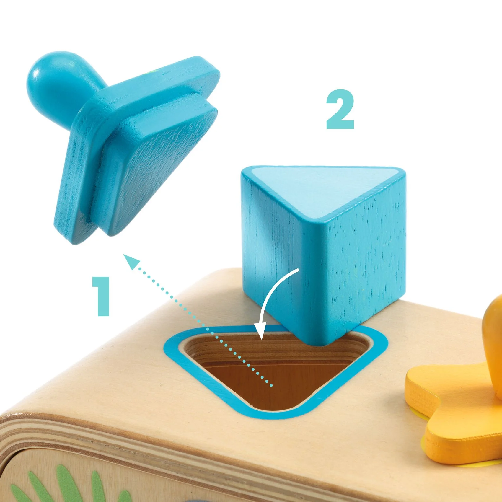 Multi Sensory Wooden Shape Sorter Toy made from FSC® Certified Wood - Image 4