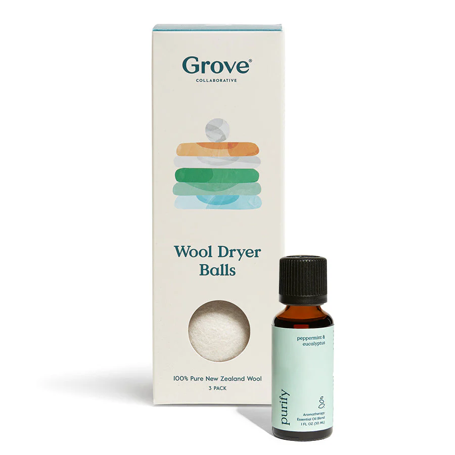 Wool Dryer Balls + Purify Essential Oil Blend
