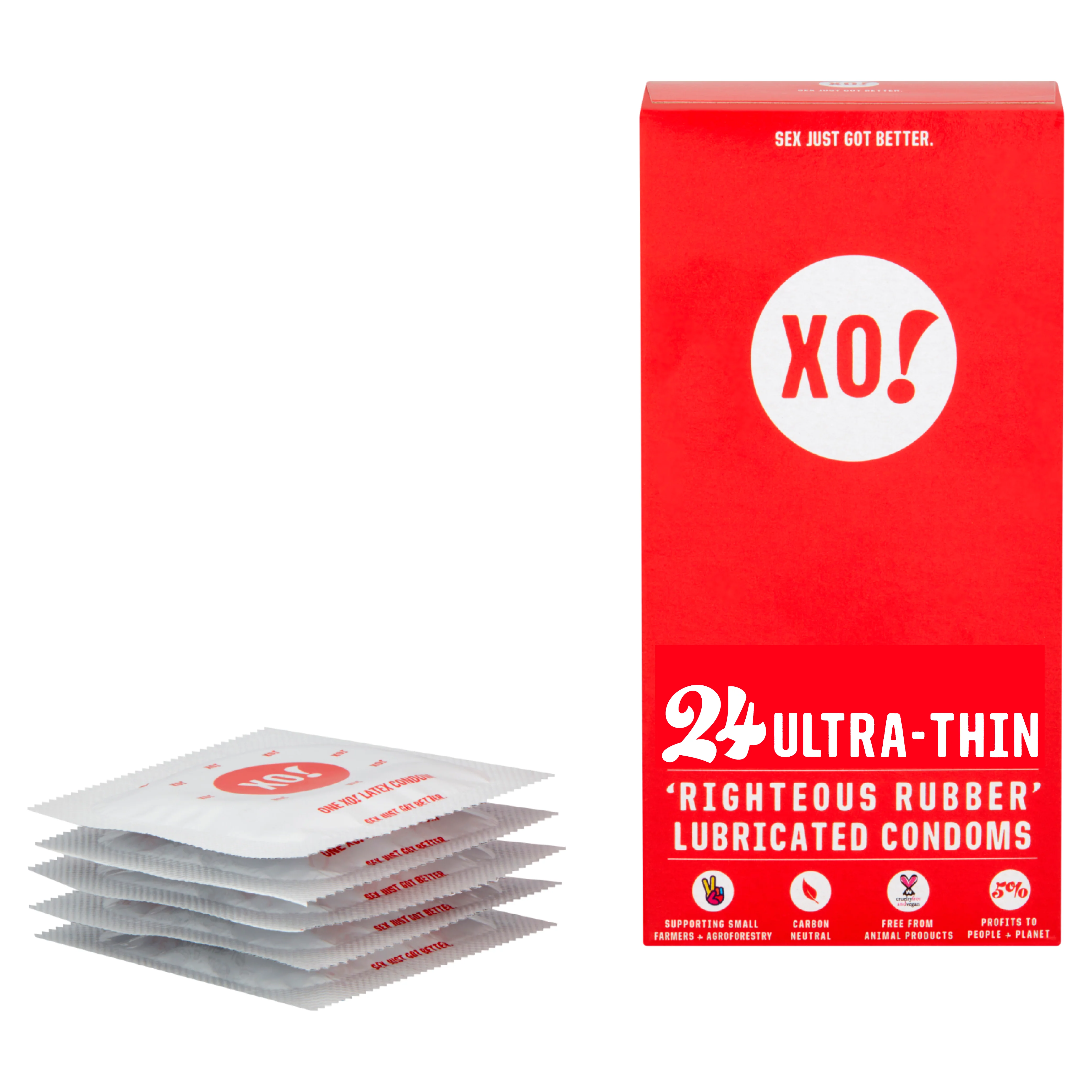 XO! by Flo Ultra-thin Extra Natural Feel Vegan Condoms (Regular Fit) - Image 5