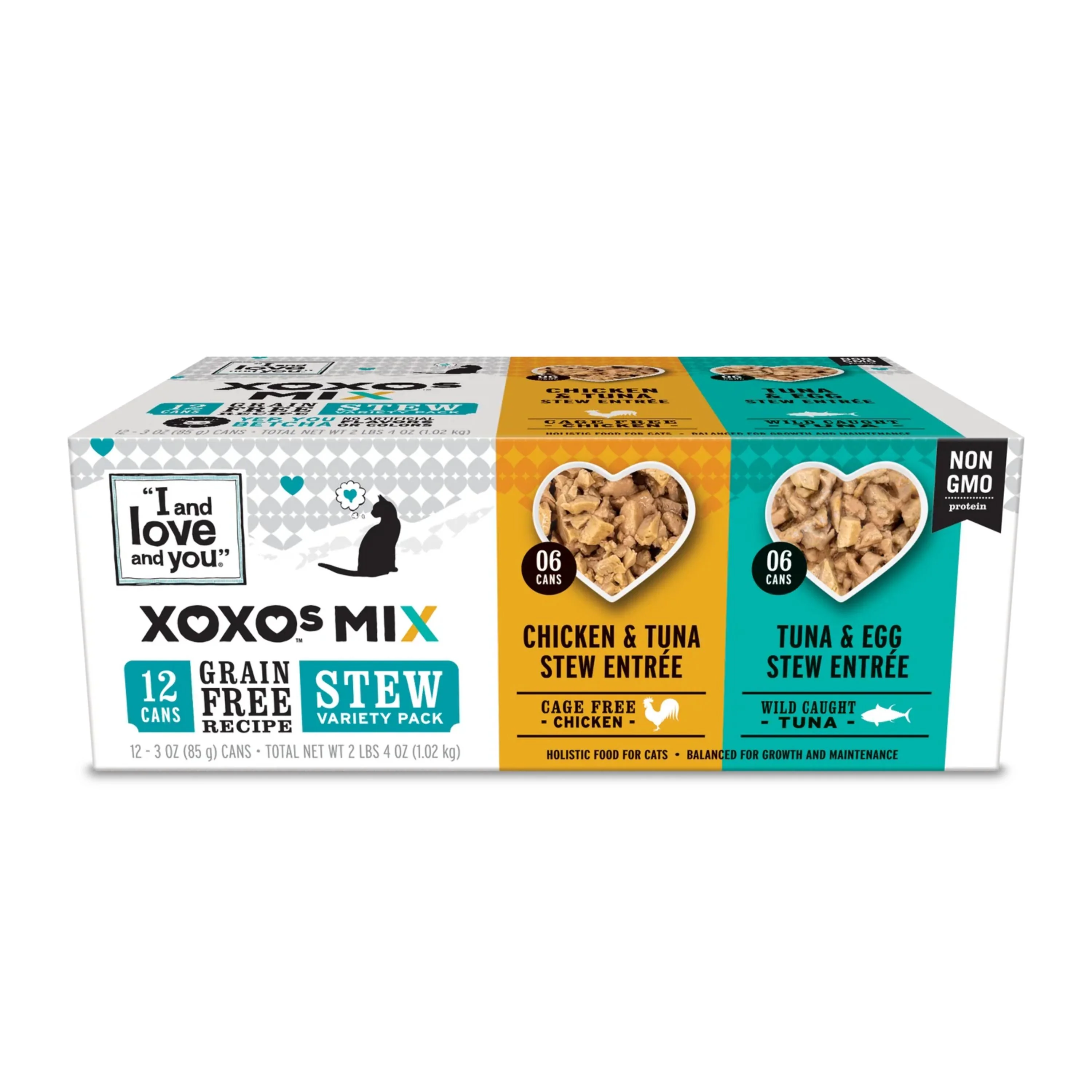 XOXOs Wet Cat Food - Chicken + Tuna Stew Variety Pack - Grain Free, Filler Free, 3oz, 12-Pack - Image 2