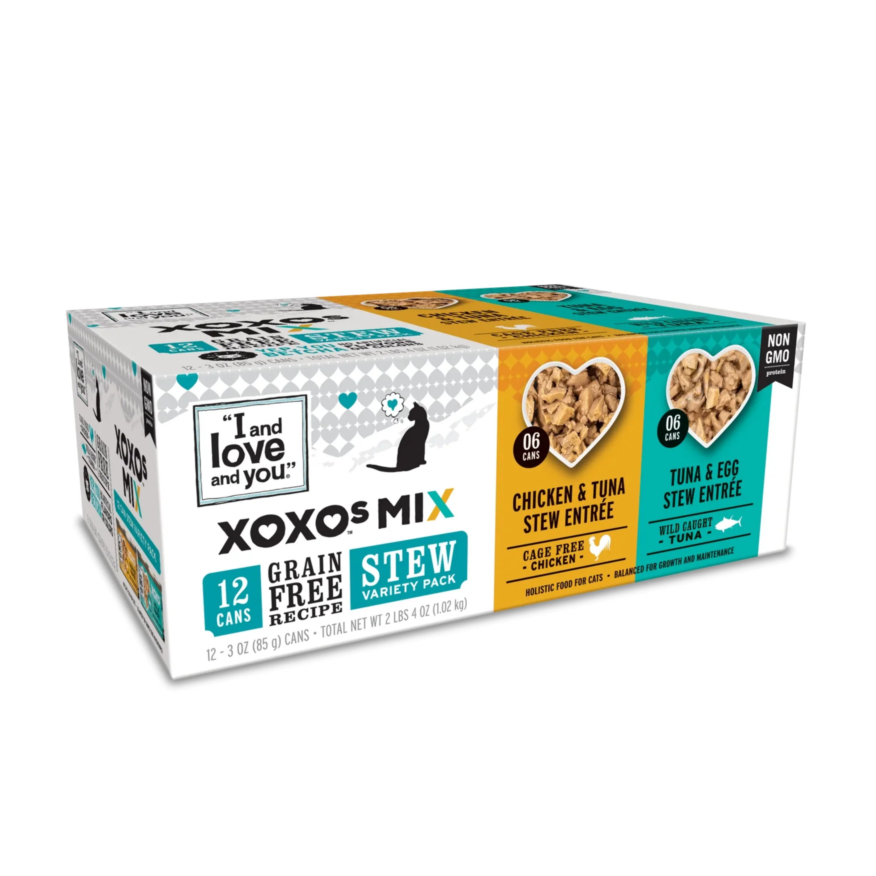 XOXOs Wet Cat Food - Chicken + Tuna Stew Variety Pack - Grain Free, Filler Free, 3oz, 12-Pack - Image 3