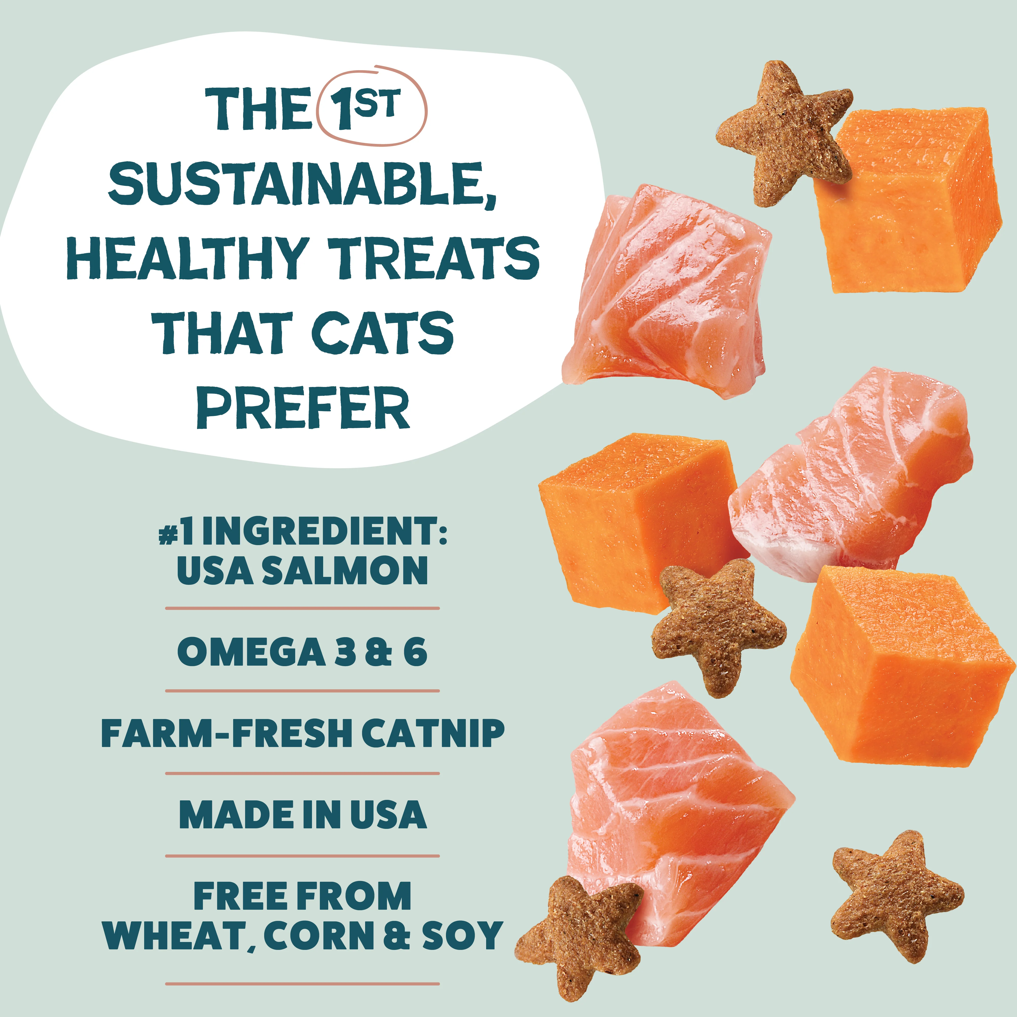 Yam Good Salmon Crunchy Cat Treats - Image 3