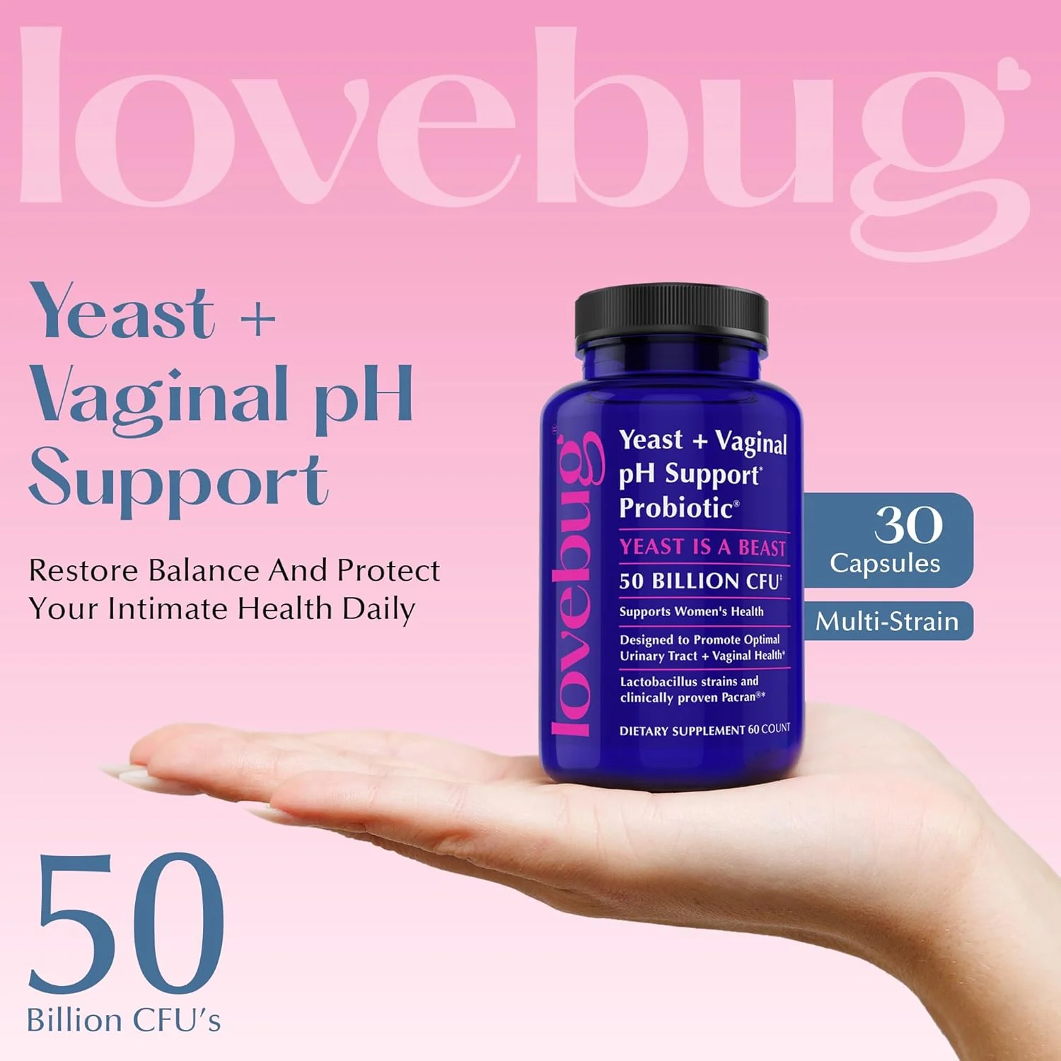 Women's Health Probiotic - Yeast and Vaginal pH Support - Yeast is a Beast - Image 6